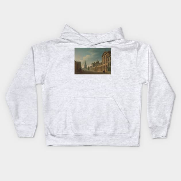 High Street, Oxford by Thomas Malton the Younger Kids Hoodie by Amanda1775